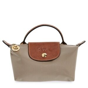 🦉Longchamp Le Pliage Nylon Canvas Mini Pouch “Brown”